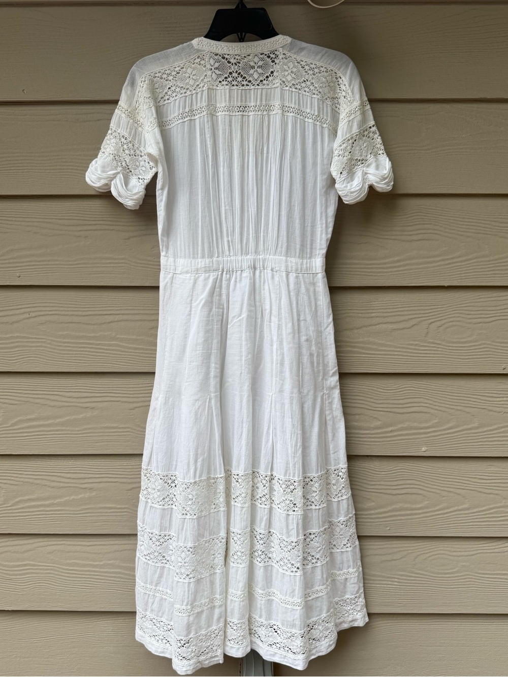 LoveShackFancy Edie Voile Lace Trim Button Front Maxi Dress - Picture 15 of 16